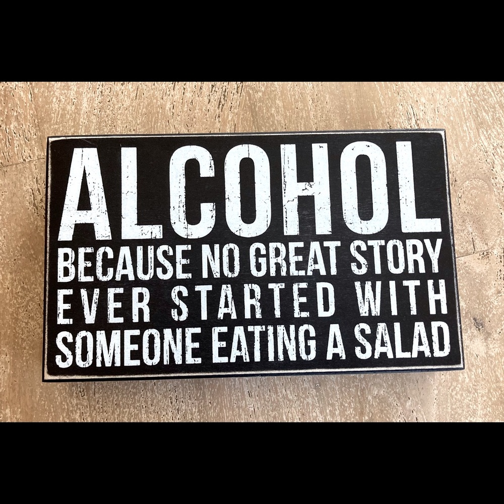 Wooden sign home decor.
